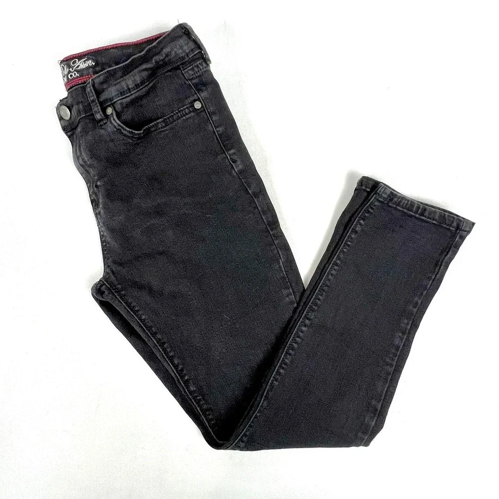 U.S. Polo Assn. Denim Co. Black Denim Skinny Jeans Mid-Rise Stretch Size 8 Short - Picture 2 of 12